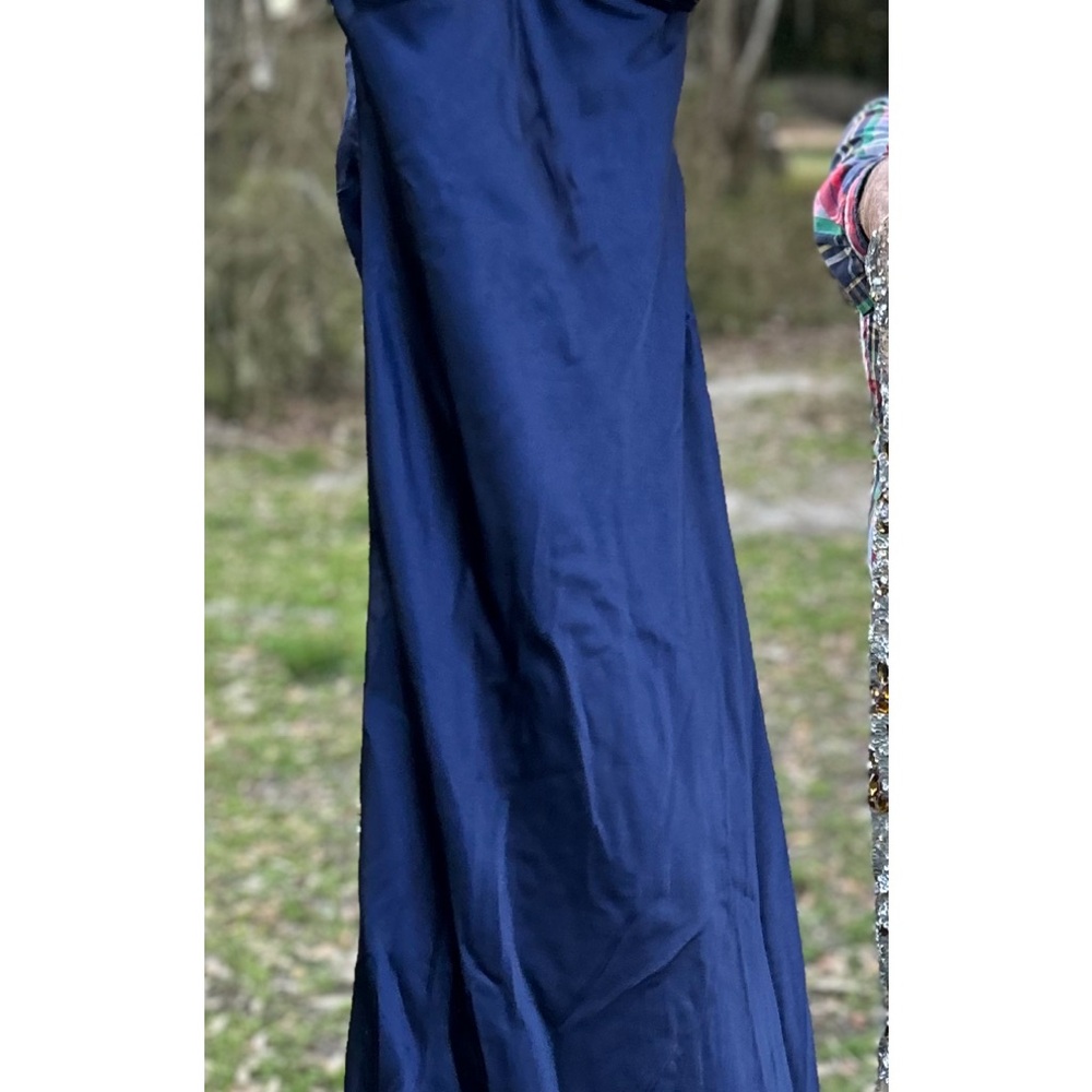 Morgan & Co. Blue Trumpet Maxi Dress Resort Wear